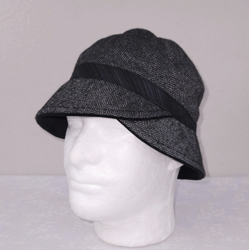 GOORIN BROS Herrinbone Hat Women's SMALL Gray Black